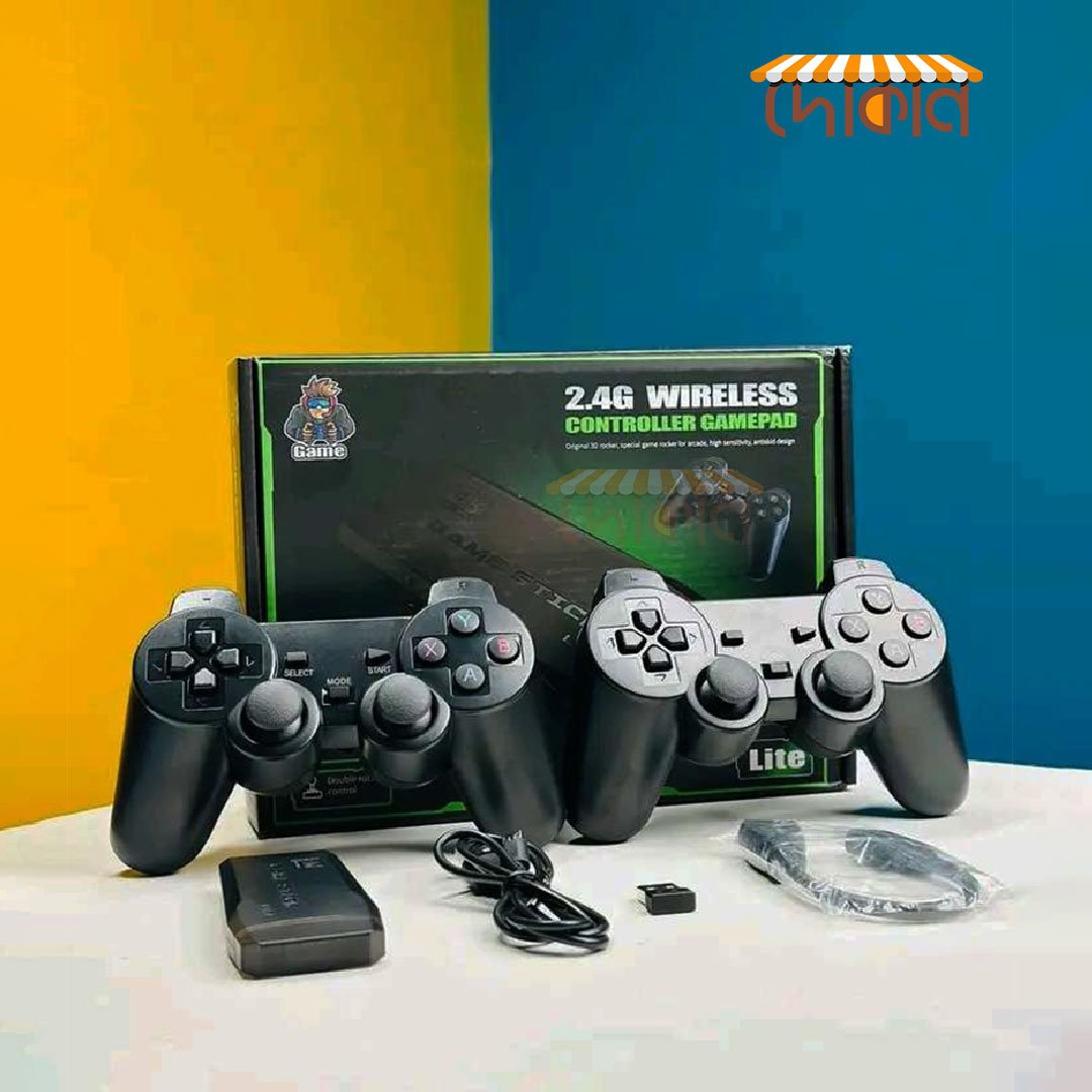 64GB Built-in 20000 Games Stick 2 Wireless controller gamepad 4K HD Video game Console